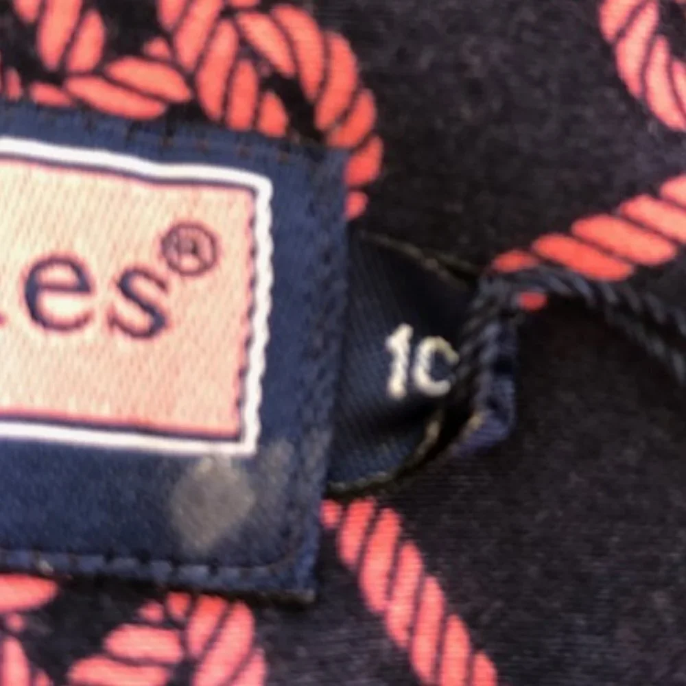 VINEYARD VINES Nautical Rope Navy Pink A Line Skirt 10